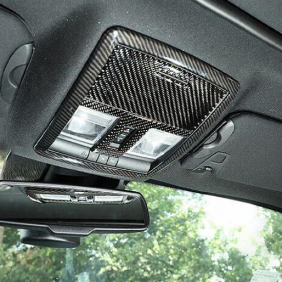 Carbon Black Roof Reading Light Panel Cover Trim Set Fits Dodge Challenger 2015+