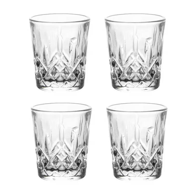 12 szt./8 szt./6 szt./4 szt./2 szt. Tłoczone szklanki do alkoholi 50 ml Grawerowana filiżanka do picia herbaty Baijiu Szklanka do wody Mała pojemność Kieliszek do wina