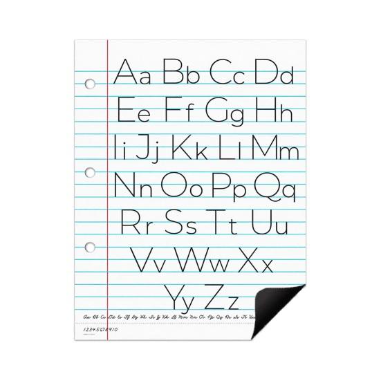 Magnetic Backing Notebook Paper Smooth Writing Laminated Dry Erase Sheets for Classroom Learning Teaching Handwriting Skills Reusable Teacher Gift