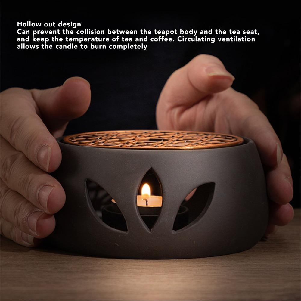 

Purple Iron Pad Ceramic Teapot Warmer Ceramic Material Teapot Warmer Base Heating Coffee 2#