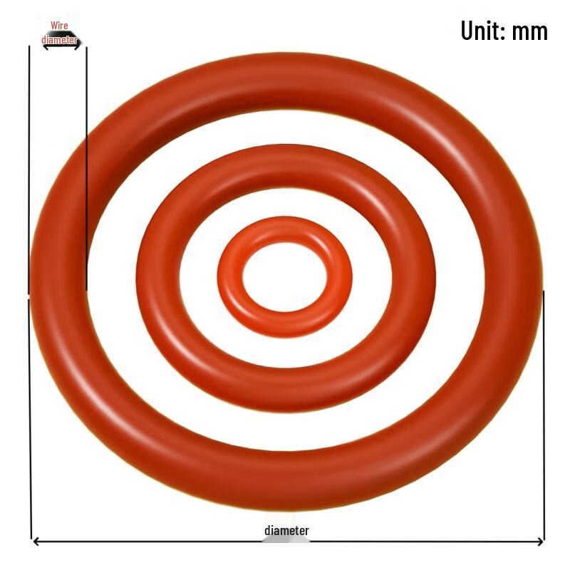 Industrial Red Silicone O-Ring Seal Kit