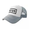 Adult NIN Logo Nine Inch Nails Trucker Cap Fashion Mesh Baseball Cap Polyester Dad Hat Trucker Hat Breathable Sports Cap Autumn
