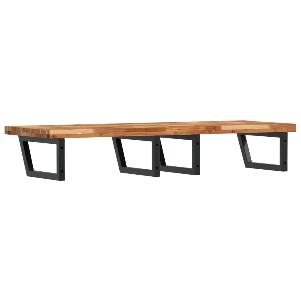 Vidaxl Wall Shelf Under Sink, Steel and Solid Acacia Wood