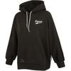 TEAM Letter Logo Print Fleece Lined Hooded Sweatshirt Women's Black 536184-01