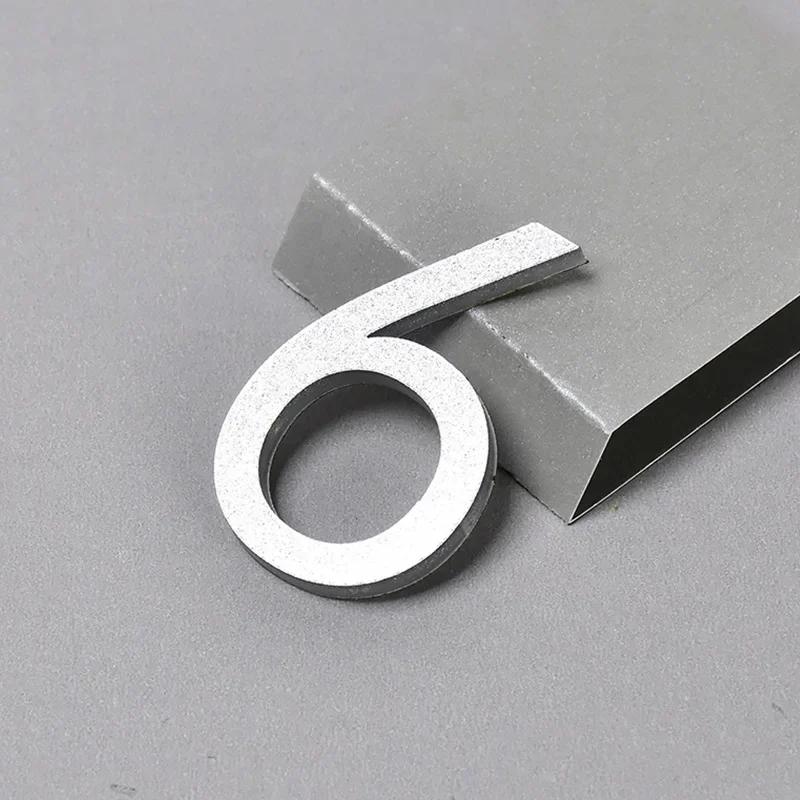 0-9 Ziffern Hausnummer Aufkleber 3D Selbstklebend Türschild Außen Briefkasten Hotel Apartment Zimmer Adressschild Heimdeko