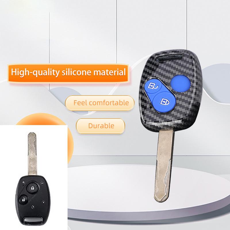 Carbon Fiber Car Key Fob Case Cover For Honda Accord Civic Cr-V Fit Ridgeline