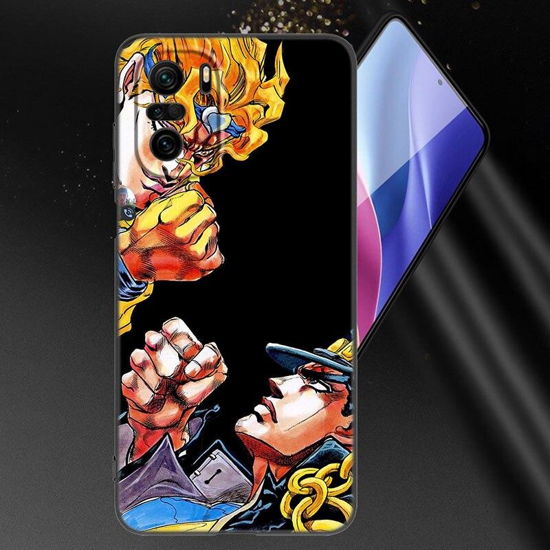 JoJo Bizarre Adventure Phone Case For Xiaomi Mi 10T 11i 11T Note 10 11 Lite NE F1 POCO F3 M3 X3 GT NFC M4 X4 Pro 5G Black Cover