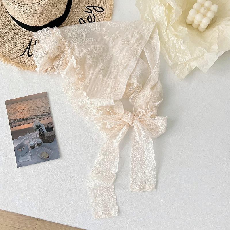 Women Sweet Lace Triangular Scarf Summer Decorative Versatile Waist Scarf