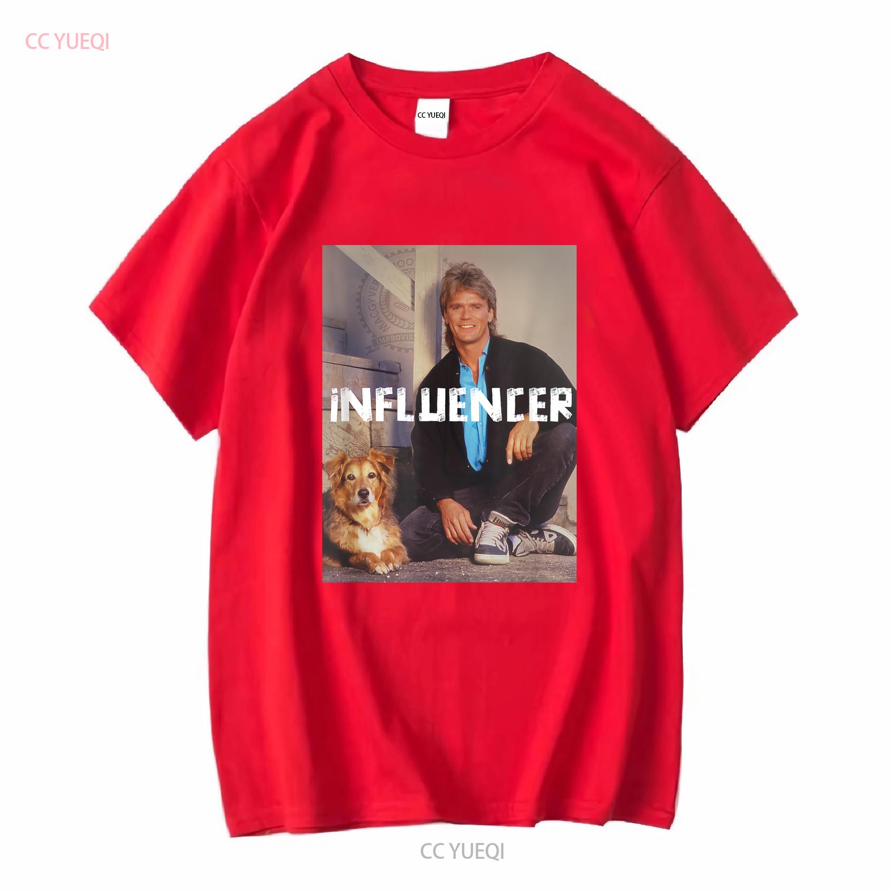Футболка Macgyver для инфлюенсера, взрослая, детская, с длинным или коротким рукавом, винтажная, стирка, дизайнерская одежда, удобная, эластичная S