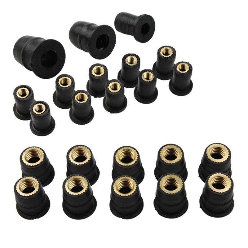 10Pcs Universal M6 Borracha Bem Fixador Cego para Motocicleta Windscreen Motocicleta Ferramentas de Modificação