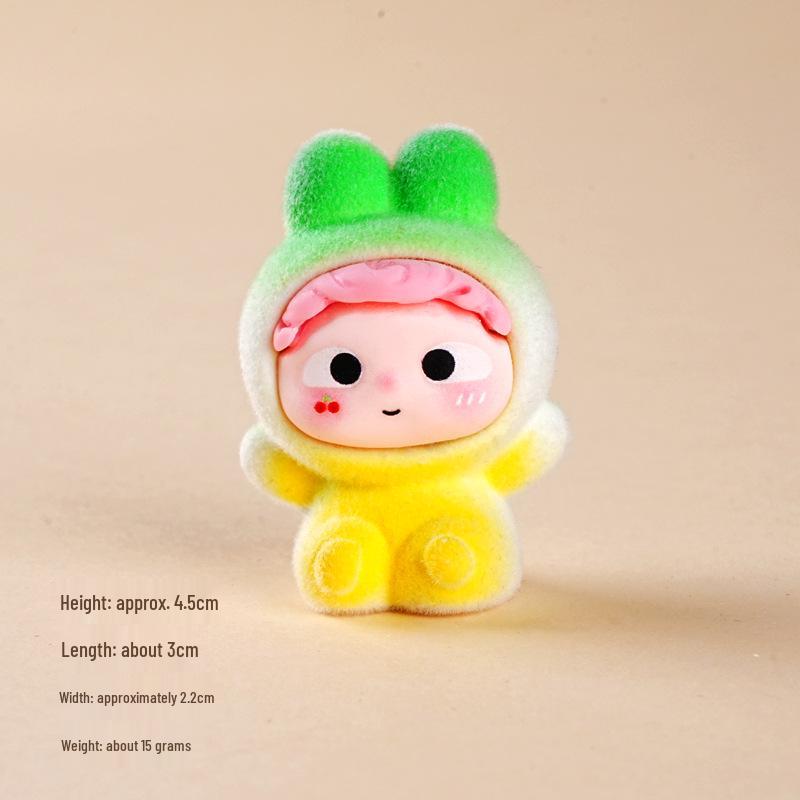 Dezhi Jewelry Cartoon Flocking Mini Desktop Ornament Toy Figurine