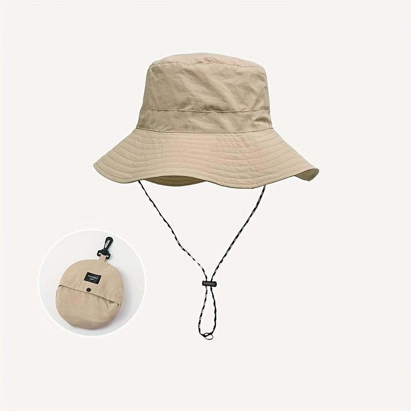 1pc Men'S & Women'S Summer Bucket Hat - Quick-Dry, Foldable, Wide Brim, Non-Stretch Fabric, Hand Washable, Vacation Style