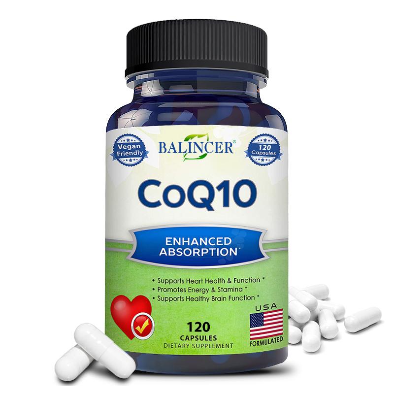 Coenzyme Q10 Powder 400 Mg Dietary Supplement, 120 Vegetable Capsules Per Bottle 120 Capsules