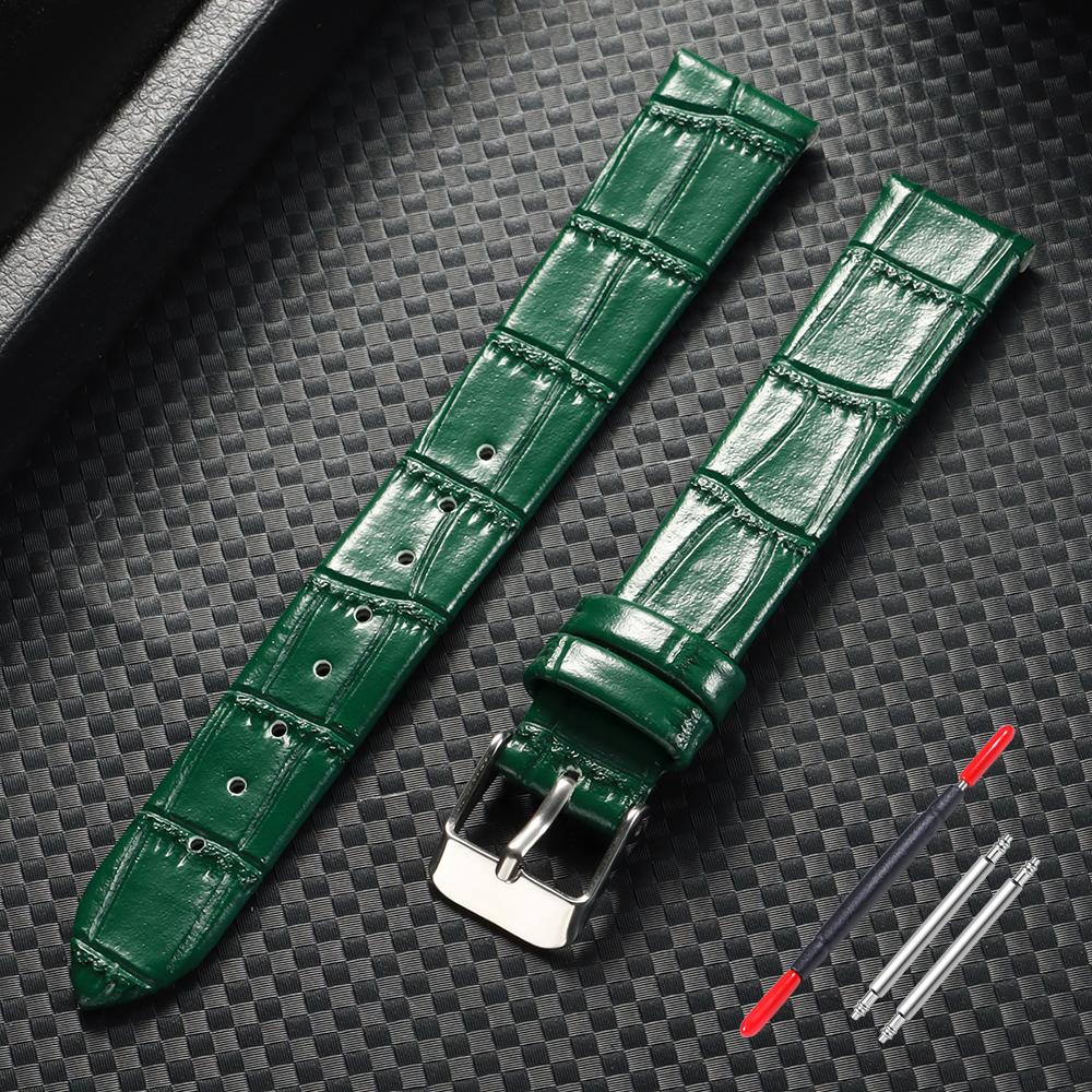 8mm 10mm 12mm 14mm 16mm Echtes Leder Uhrenarmband Bambusmuster Armbänder Damen Ersatz Universelles Armband Schmaler Armbandriemen