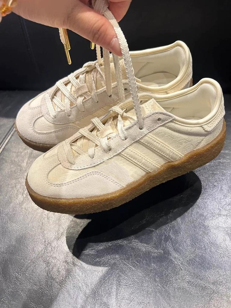 Cowhide Version~ Retro Round Head Lace-up Platform Dexun Shoes 2025 New Versatile Casual Sports Board Shoes Forrest Gump Shoes