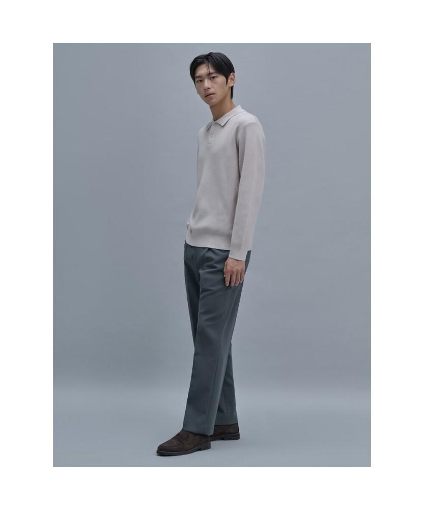 SHIFT.G Semi Wide Onetuck Slacks Khaki