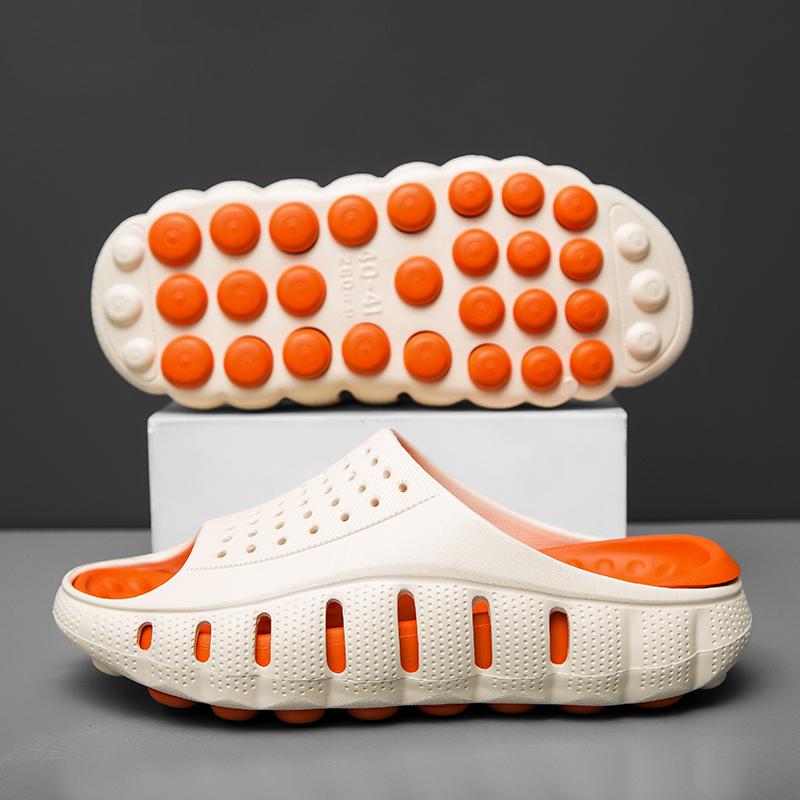 Nuove Pantofole da Uomo Estive Morbide con Suola Spessa, Sandali Traspiranti Antiscivolo per Bagno, Sandali Leggeri da Spiaggia