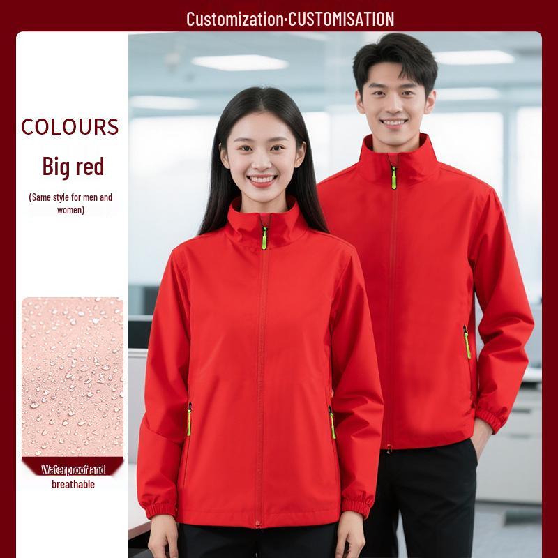 Enterprise Waterproof Mountaineering Jacket - Spring/Autumn Stand Collar, Thin Wind and Rainproof Workwear S