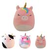 Cute Cartoon Animal Rainbow Unicorn Pillow Soft Plush Toy Cushion Embroidered Stuffed Doll For Girls 35cm