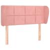 Headboard with Ears Pink 83 X 23 X 78 88 Cm Velvet