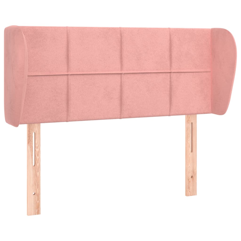 Headboard with Ears Pink 83 X 23 X 78 88 Cm Velvet
