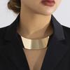 IngeSight.Z Europe Street Wide Short Necklaces for Women Punk Exaggerated Chunky Collar Necklace Gold Color Geometric Jewelry