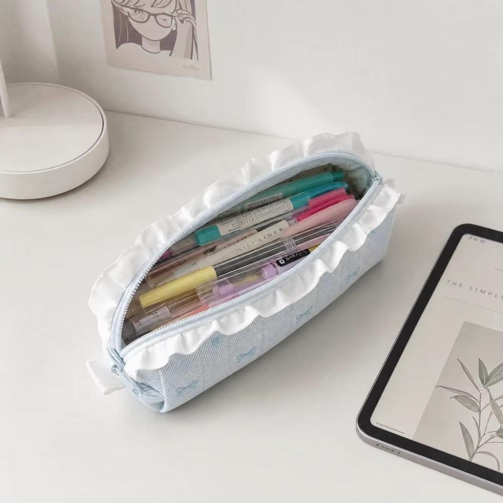 Lace Pencil Case Large Capacity Pencil Pouch Makeup Bag Pen Bag  Girl Gifts