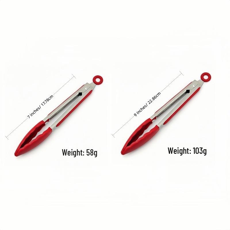 Stainless Steel Anti-Scalding BBQ and Bread Tongs