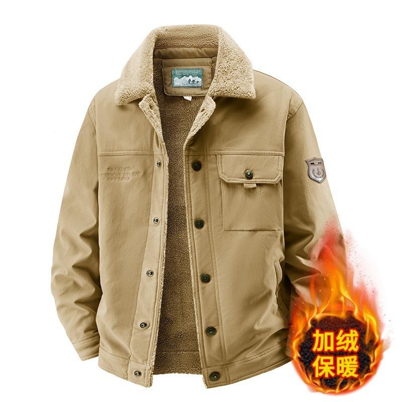 2025 winter cold protection casual windproof men's fashion stand-up collar thickened men's wear thickened warm jacket