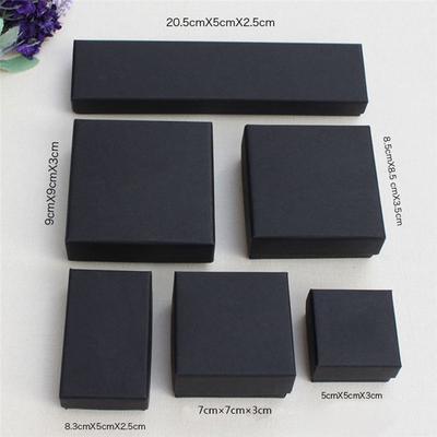 Schwarze Papierverpackung, Ring, Halskette, Ohrringe, Armband, Schmuck, Geschenkbox, Dekor