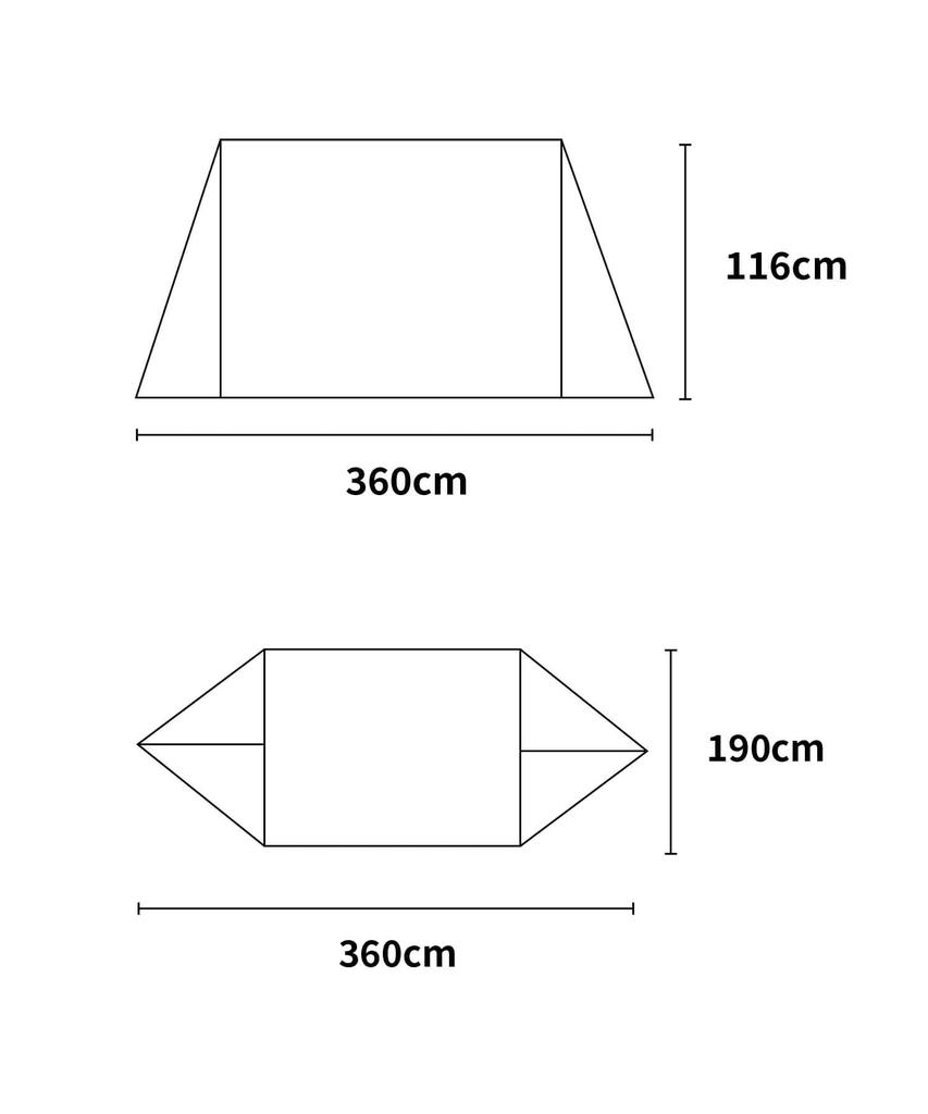 Kleine Base Solo Polycotton TC Military Tent S'more Tent, Tent, (Beige)