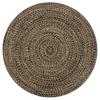 VidaXL Tapis fait à la main Jute Noir et naturel 90 cm