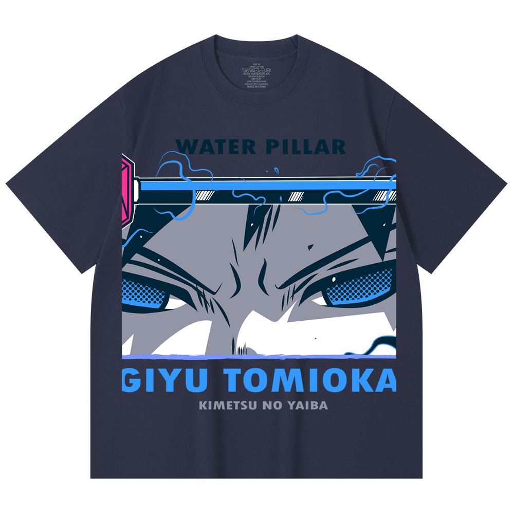 230 Gsm 100% Cotton Demon Slayer V10 Tomioka Print Unisex Heavy Cotton T Shirt