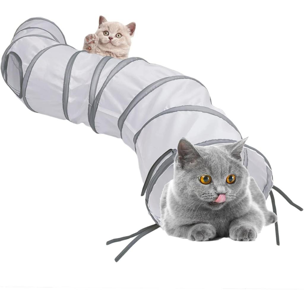 Cat Toys Cat Tunnel and Cat Cube Pop Up Collapsible Kitten Indoor Outdoor Toys-Collapsible 3 Way or 1wayCat Tube- for Cat, Puppy, Kitty, Kitten