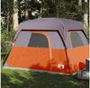 Vidaxl 4-person Grey-orange Waterproof Camping Tent