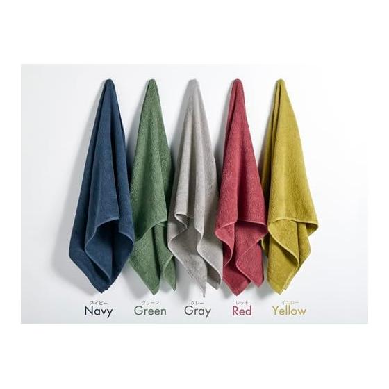 Kosugizen Daily Mini Bath Towel BASIC Color Gray Set of 2 50 x 100cm Thin and Lightweight Compact HZG-450-2GY