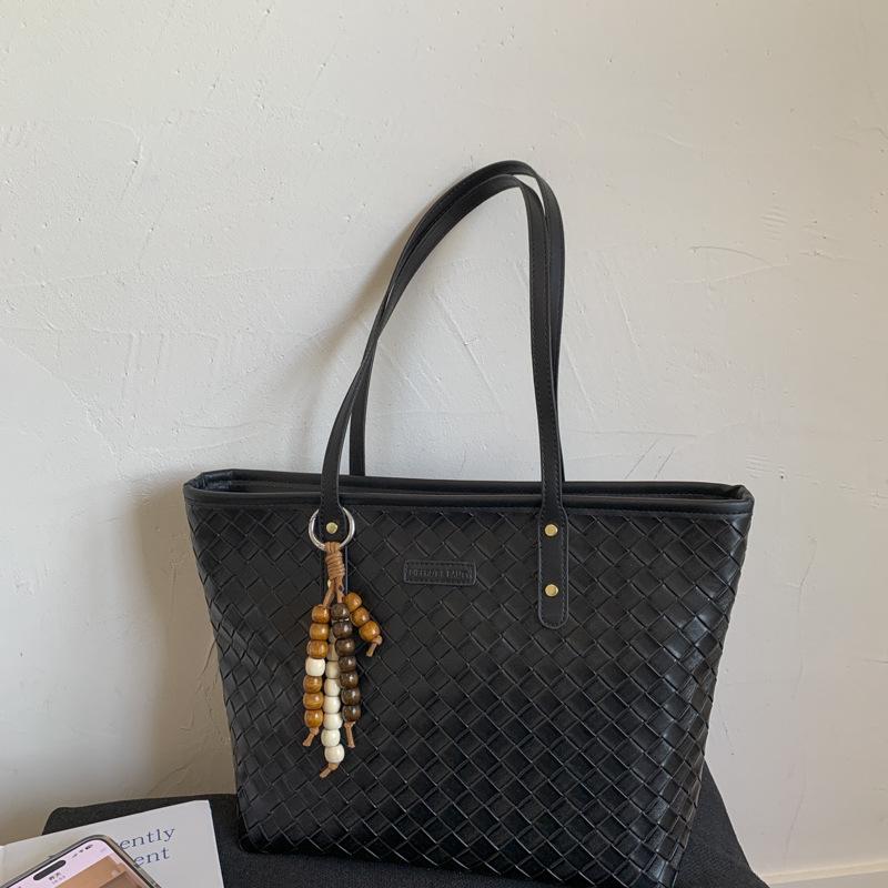 Премиальная ретро-сумка женская новая модная плетеная сумка через плечо большой вместимости портативная сумка-тоут