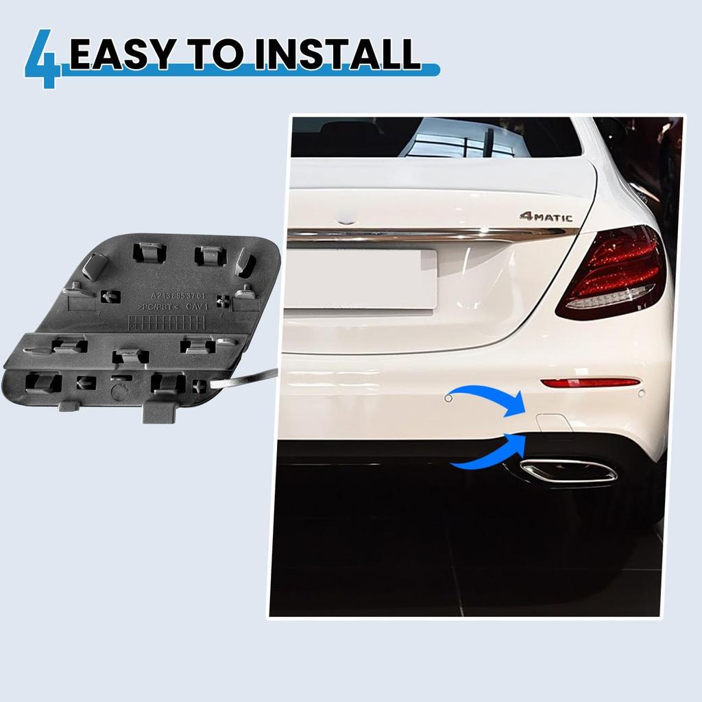 Rear Bumper Tow Hook Cover for Mercedes Benz E Class W213 AMG Line Sport Styling Package E180 E200 E220 E250 E300 E350 E400 2017 2018 2019 2020