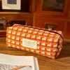 Colorful Pencil Pouches Large Capacity Woven Fabric Pencil Case Portable Makeup Storage Bag for School Office Travel Use