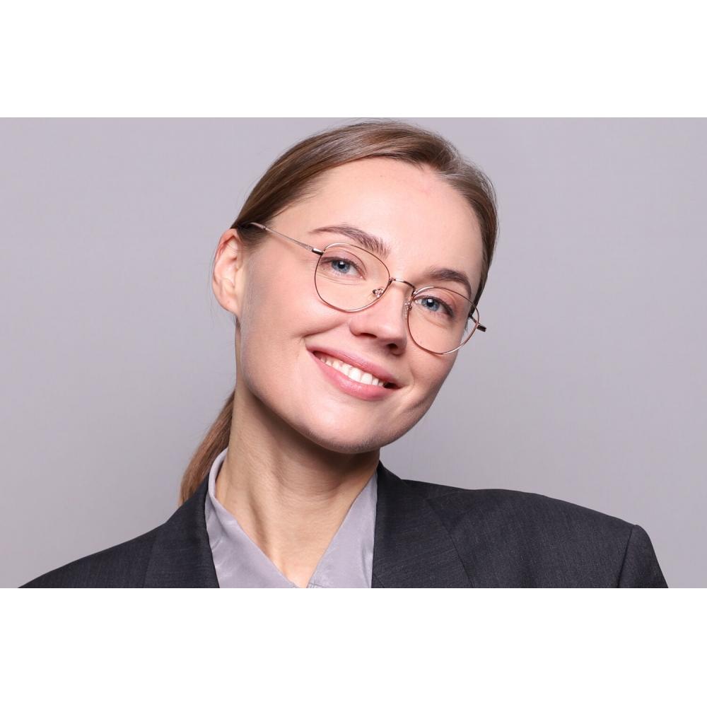 Full Rim Oval Rose Gold Smartbuy Collection Hokk M298 Fashion Unisex Eyeglasses