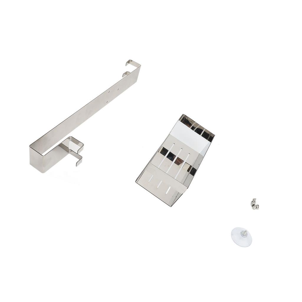 Over The Door Shower Caddy Stainless Steel Shower Rack No Drilling Shower Caddy with Suction Cup