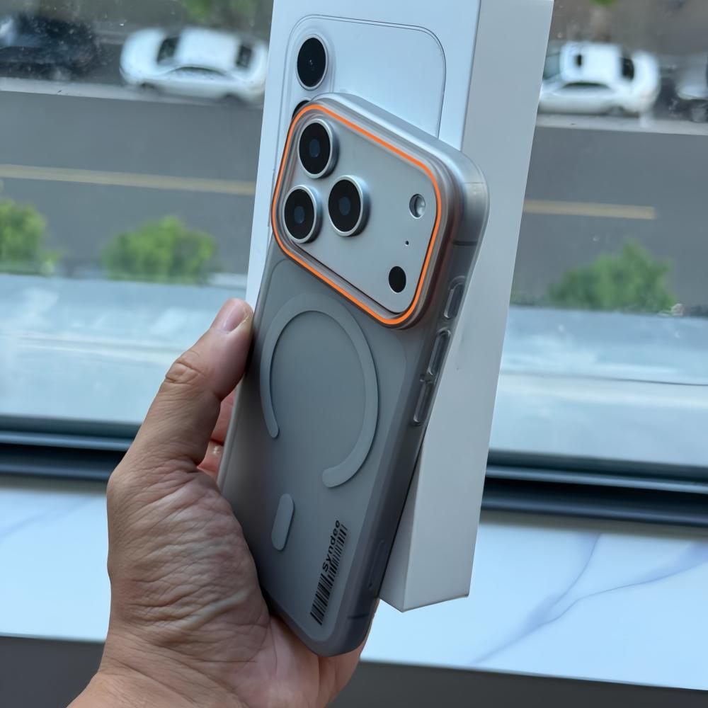 Luxury Matte Translucent Barcode Shell For 18 Pro Max Air 17 Pro 16 15 14 13 12 Wireless Charge Ultra-thin Protect Cover