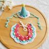 2pcs Handmade Dog Neck Set Photo Decoration Dog Neck Accessories Soft Pet Birthday Hat