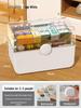 Large Capacity Family Medicine Box with Multi-Layer First Aid Storage for Household and Children