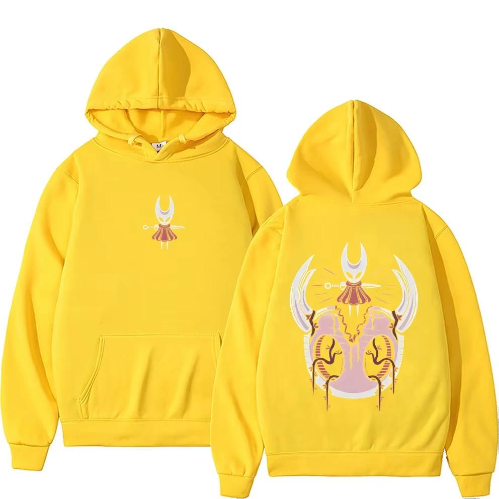 Game Hollow Knight Double Sided Graphic 2D Hoodie Men Women Clothing Fashion Casual Oversized Pullover Male Vintage Fleece Hoodi