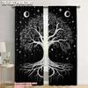 2pc     Party Curtains The Tree of Life Machine Washable Polyester  Without Electricity Party Decorations Use for Holiday Party