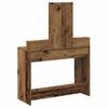 Vintage style Makeup Table with Shelf 100 x 41 x 140 cm Wood Based Material
