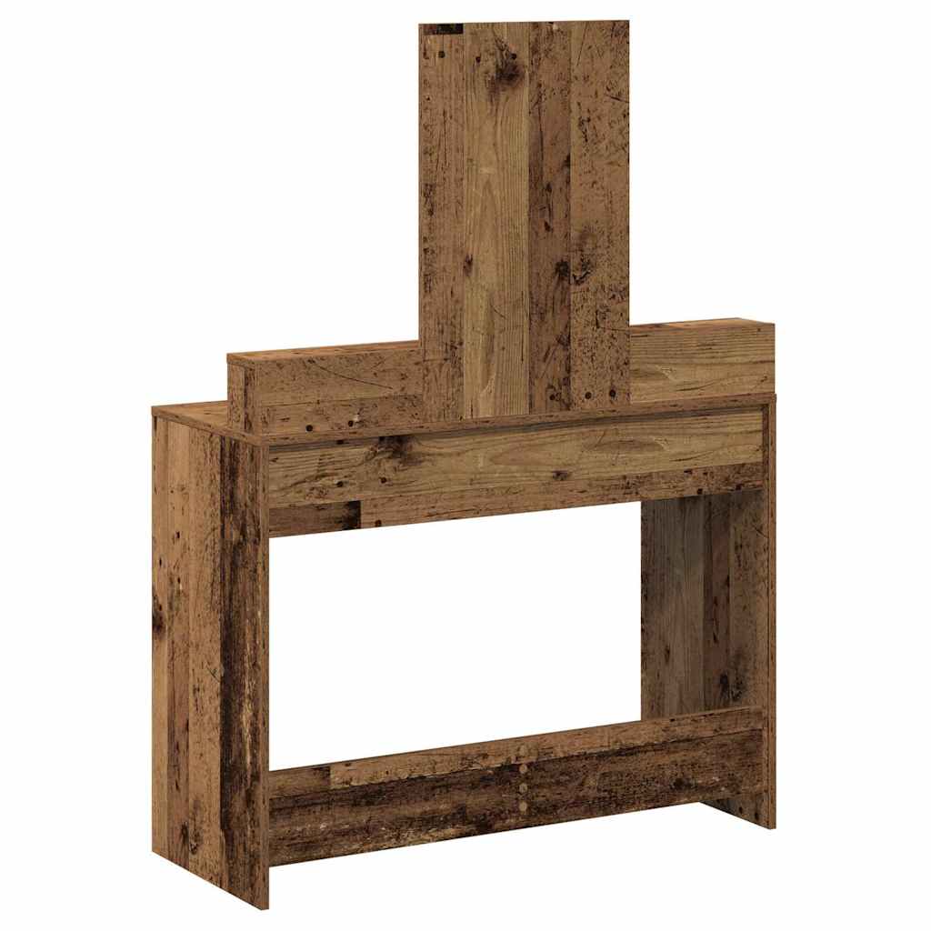 Vintage style Makeup Table with Shelf 100 x 41 x 140 cm Wood Based Material