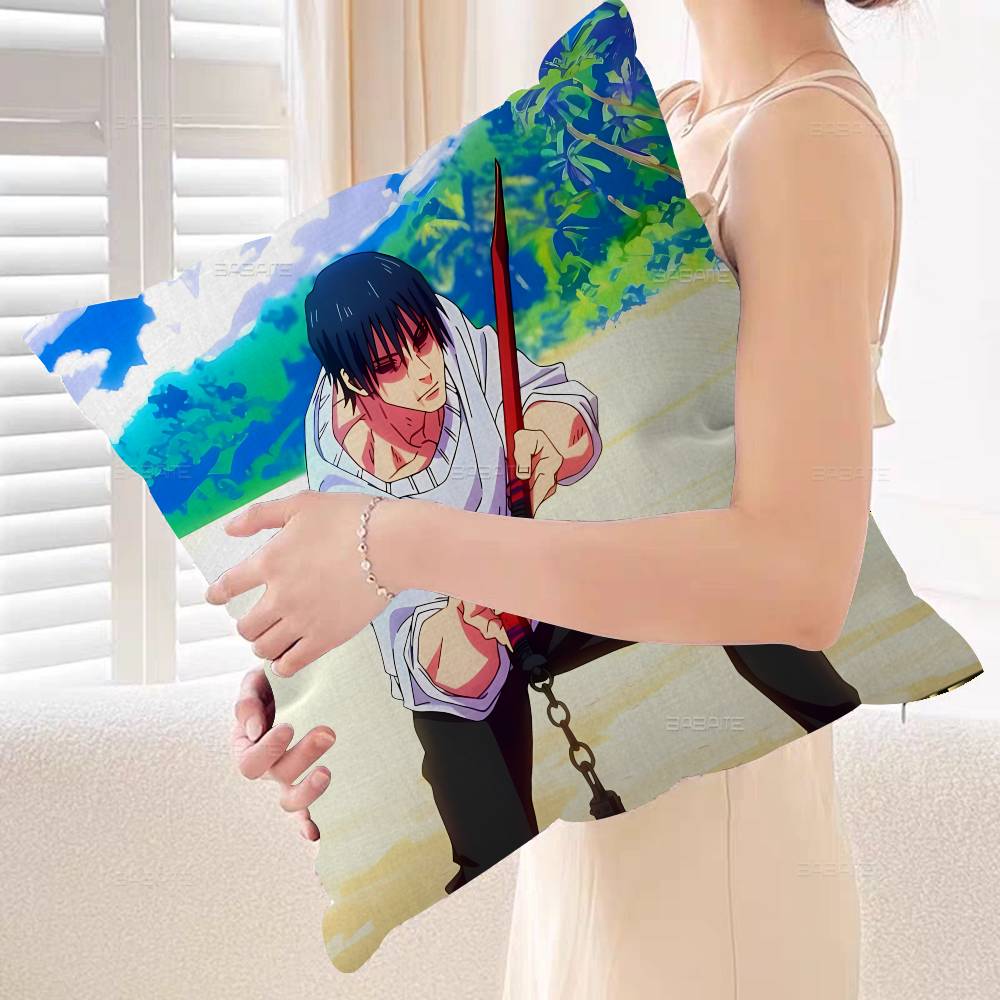 Anime Toji Fushiguro Cushion Cover Pillowcase Upholstery Sofa Throw Pillow Home Decor Pillowcas