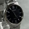 Used [Working Item] CITIZEN Citizen Eco Drive Black Dial Roman Numeral Solar Clock Wristwatch
